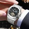 New Retro Automatic Mechanical Watch for Men Fashion Business Square Tourbillon Watch Men Luminous Waterproof Men's Watches