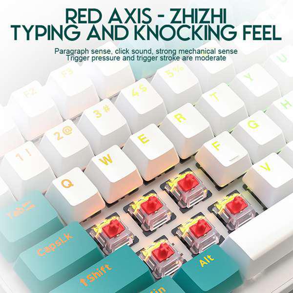 Free Wolf ZIYOU LANG Keyboard, Bee Edition with Red Switch, ABS Material, 1 pc. Color: As shown.