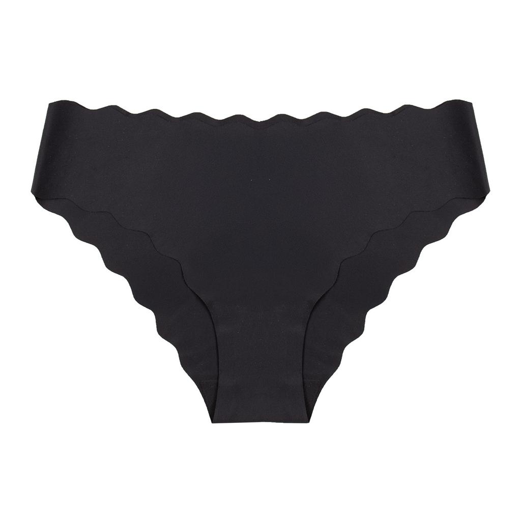 Damen Frühling und Sommer Dünn Sexy Persönlichkeit Wellige Kante Eis Seide Spurlos Atmungsaktiv Unsichtbar Niedrige Taille Slips