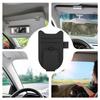 Car Sun Visor Glasses Holder Magnetic Eyeglasses Hanger Clip Luxury Leatherette Car Sunglasses Holder Mount Universal