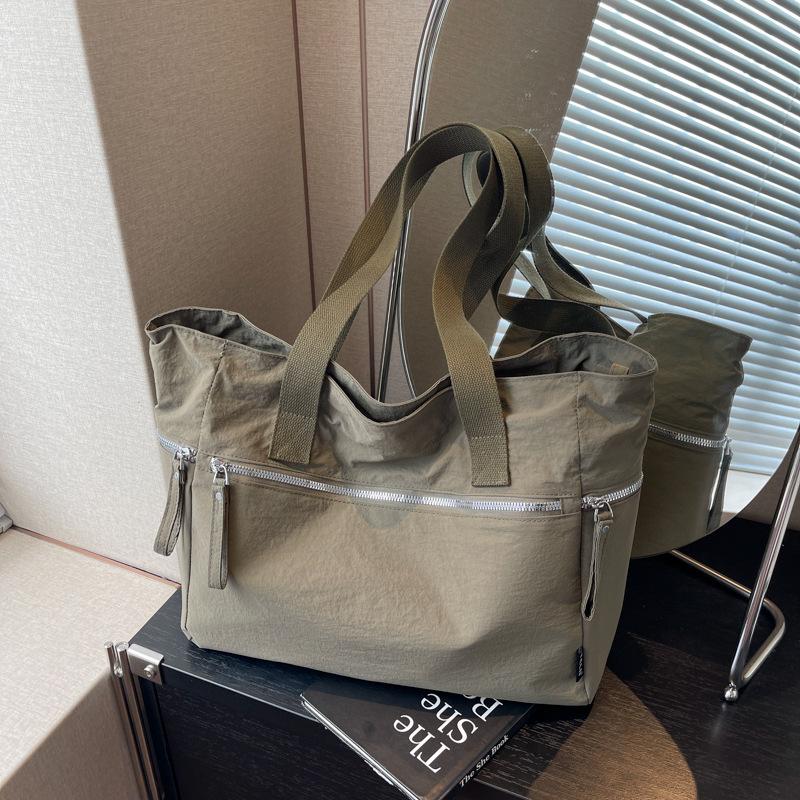 

Однотонная женская сумка-тоут, большая вместимость, сумка через плечо чёрный