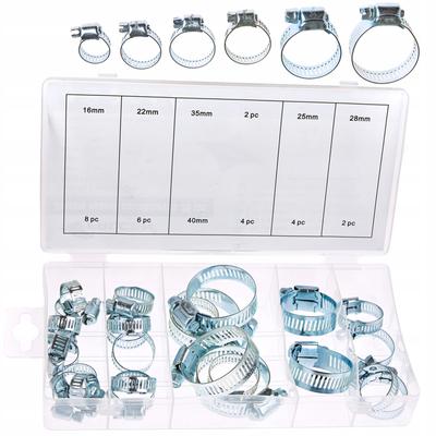 Metal Screw Clamps Worm Drive Stainless Steel Set 26 Pcs
