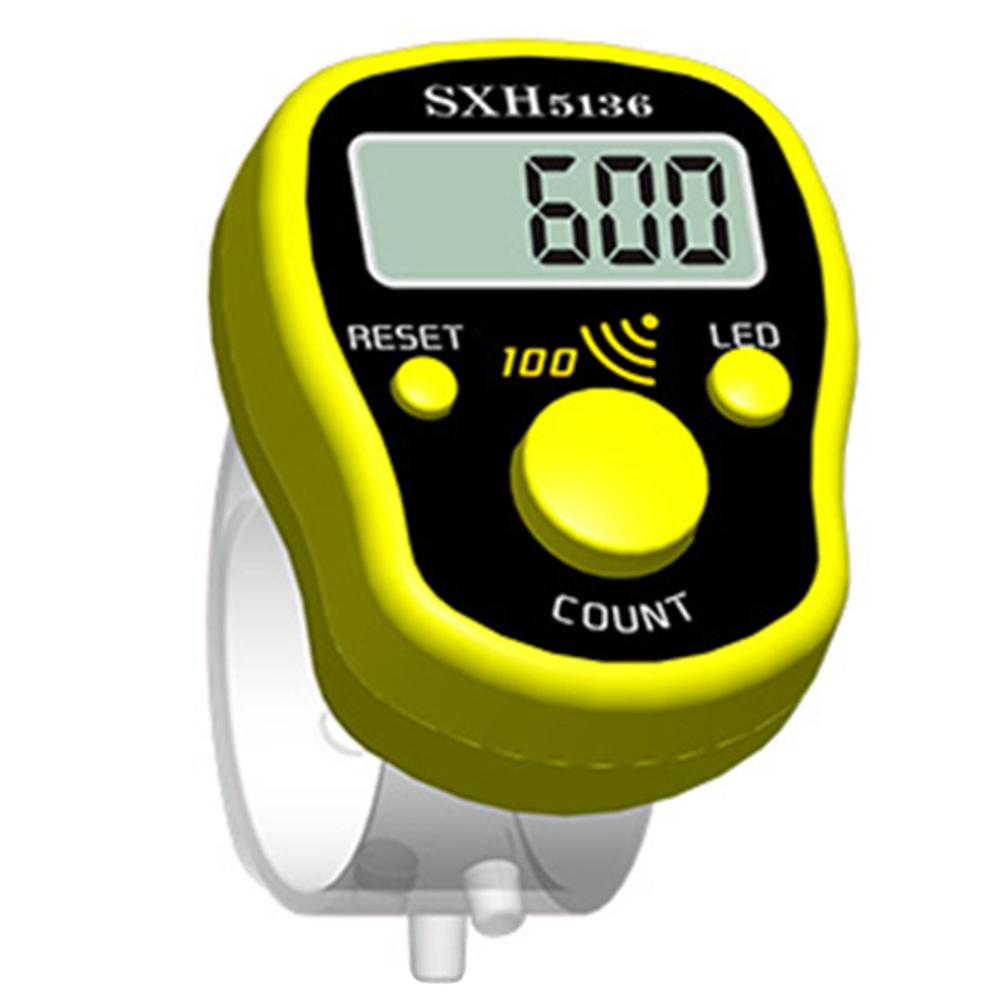 Electric Stitch Marker Row Finger Counter Electronic Digital Display Hand Tally with LED Light for Sewing Knitting