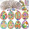 Painting Kit DIY 3D Easter Eggs Children Wooden Craft Creative Art Set Educational Activity Holiday Project Decor Making