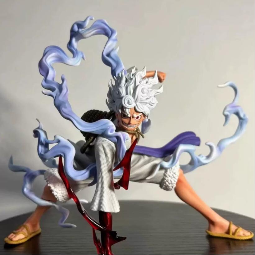 Anime One Piece Peripheral Sun God Nika Fifth Gear Luffy Figurine Squatting Posture Second Gear Luffy Statue Ornament Gift