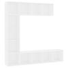 3 pc. Bookcase TV Cabinet Set White 180*30*180 cm