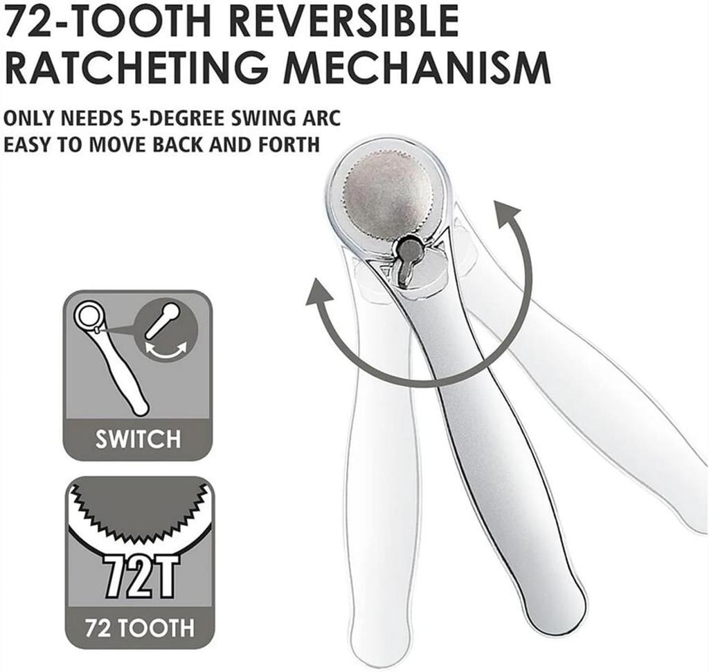 Bestgle Mini Ratchet Wrench Driver Bit Set with Small Reversible Ratchet Wrench and Storage Case for Repairing Household Appliances 28-Piece 72-Tooth