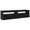 TV Cabinet Set 3 Pcs Black Oak Effect 290 X 36.5 X 40 Cm