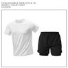 Men's Summer Ice Silk T-shirt & Shorts Set for Teens