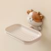 1pcs Cartoon Soap Box No Punching Wall Mounted Drain Rack Creative and Cute Dormitory Household Bathroom Soap Storage Rack