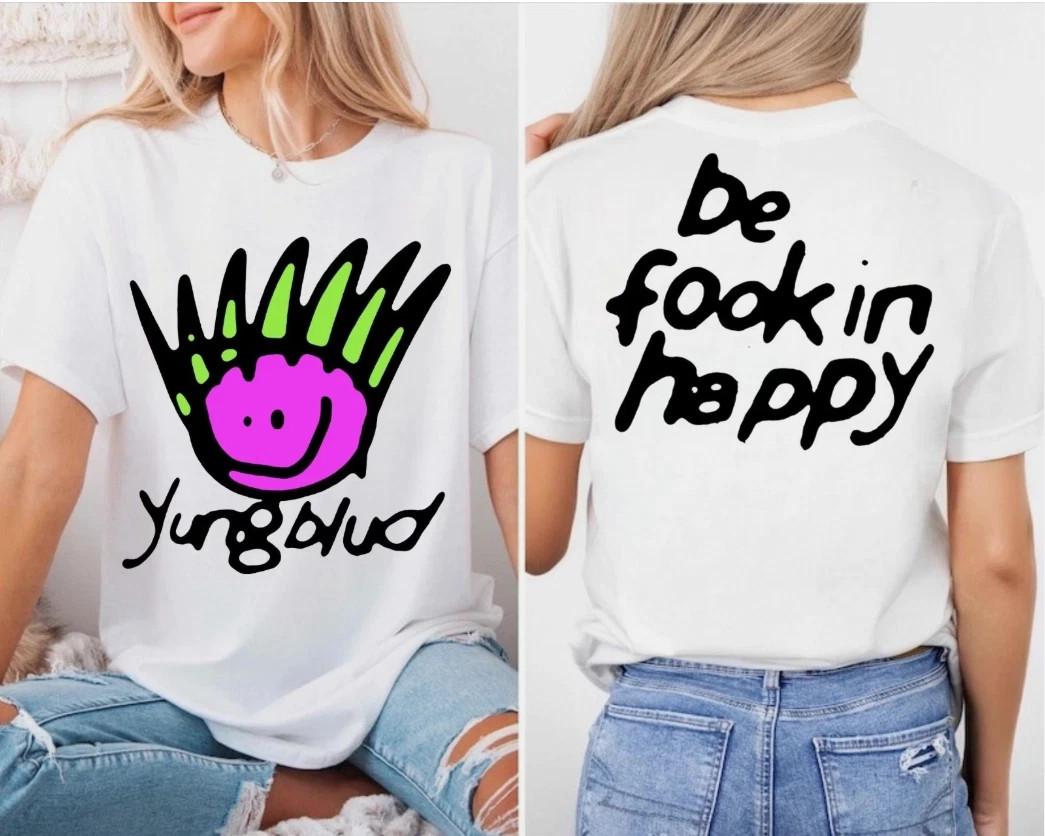 

Концертная футболка Yungblud World Tour 2025 Be Fookin Happy Двусторонняя футболка 3XL