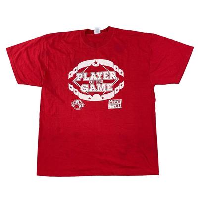 Jerzees T-Shirt Schriftzug Y2K Rot Herren