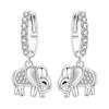 Cute Animal Silver Plated Earrings Cat Dragonfly Zircon Earrings Earrings Daily Versatile Accessories