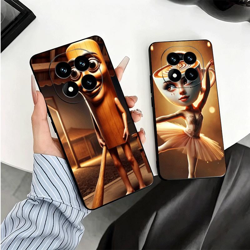 Italian Brainrot Animals Soft Phone Case for Xiaomi Redmi Note 12 13 14 15 Pro Plus 11 12S 11S 11T 10 4G Black Cover Back Shell