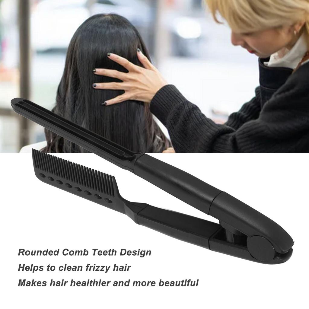 Hair Straightening Comb V Shaped Heat Resistant Portable Hair Styling Comb for Salon Home Travel V Shaped Hair Styling Comb
