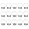 9Pcs DIY Snow Globe Kit Plastic Candy Jars with Screw Off Caps for Winter Snow Globe Craft Making Water Globes Ornament