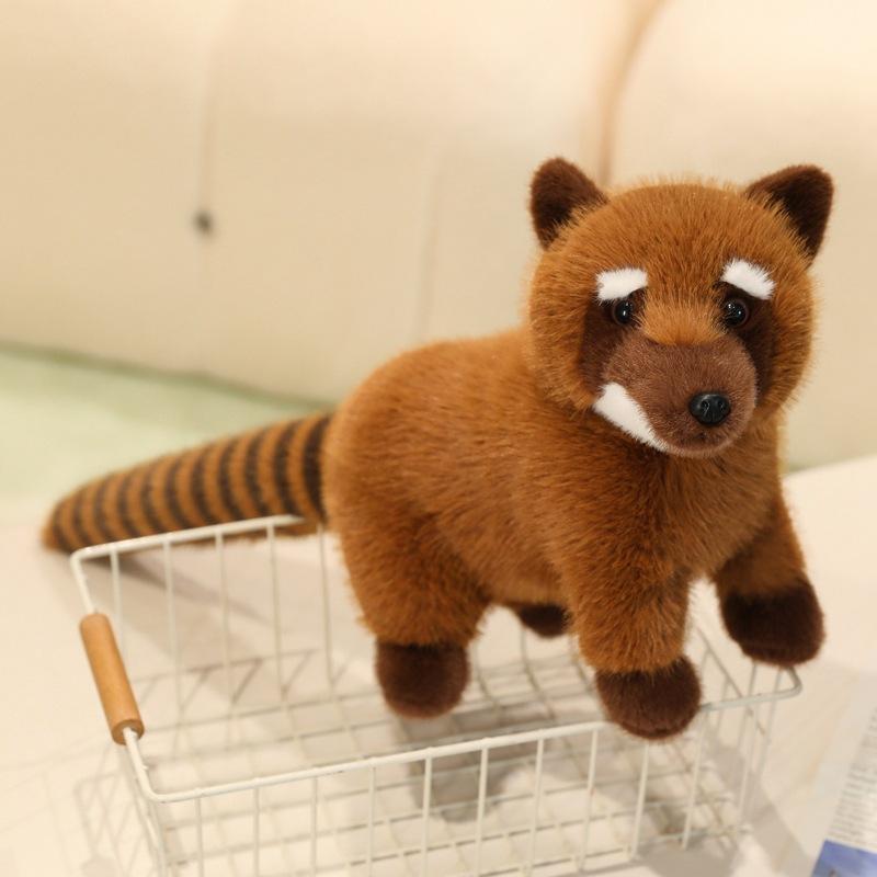 Simulation North American Raccoon Doll Zoo Travel Souvenir Cute Little Raccoon Plush Toy Doll