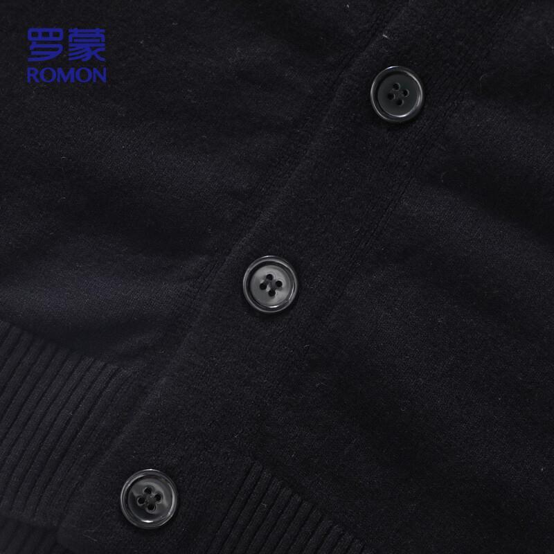 ROMON Men's V-Neck Knit Cardigan Sweater