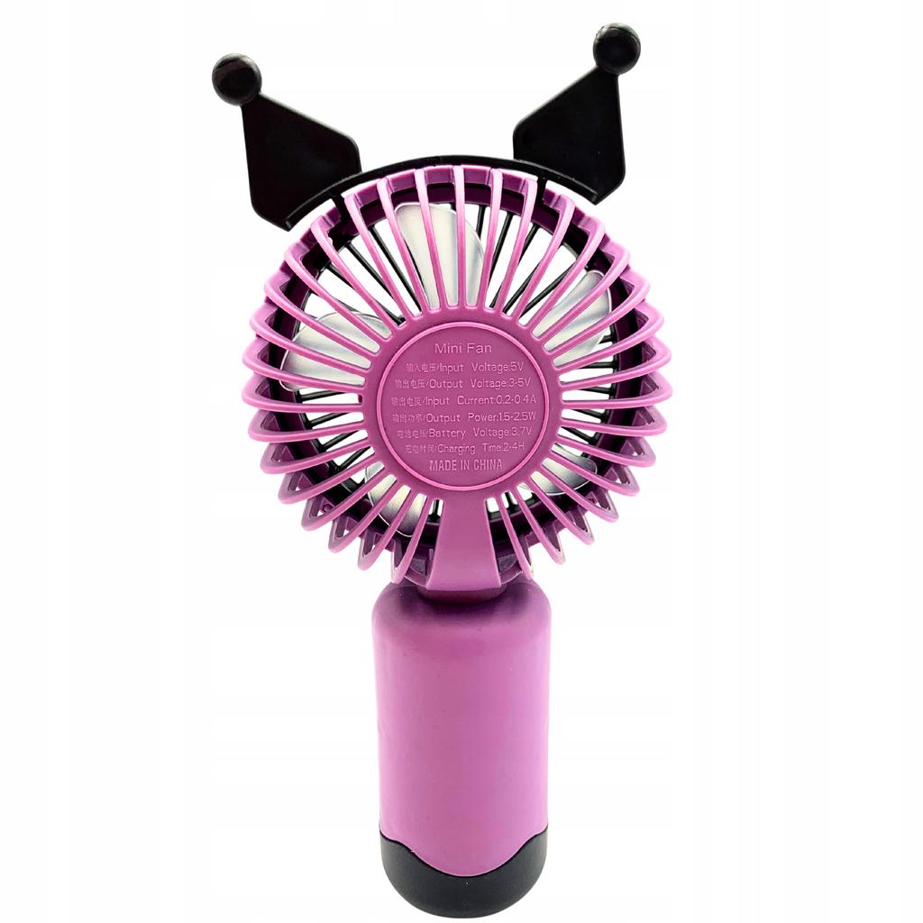 Kuromi Mini Ruční Cestovní Ventilátor Pro Děti USB Ventilátor