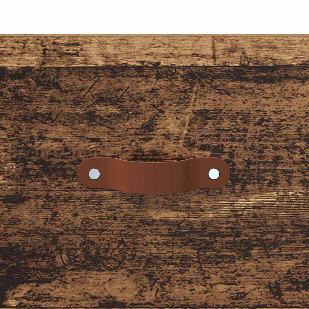 Wall Mounted Nightstand Reclaimed Wood Look 35 x 35 x 20 cm