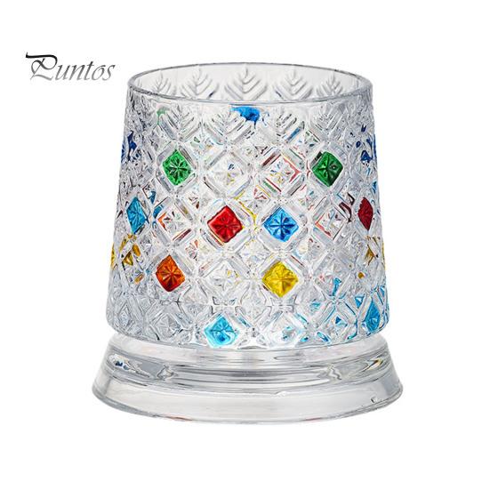 Colorful Whiskey Cup Spinning Glass with Rotating Base,360-degree Swirling Tumblers for Bourbon, Stress Relief 260ml Hand Painted Spirit Glass, 1pc A