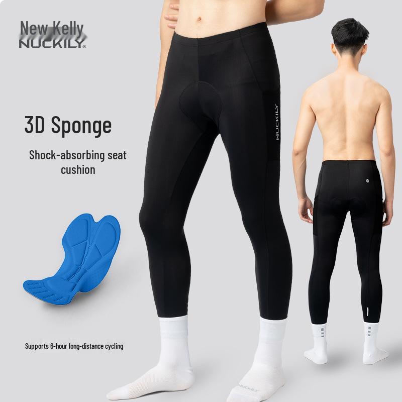 

NUCKILY Men s Summer Cycling Pants with Padded Seat & Side Pockets for Road & Mountain Biking S