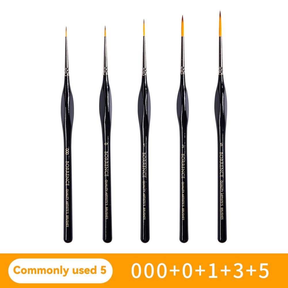 3/4/5/9pcs Miniature Paint Brushes Set Artists Micro Detail Fine Tip Paintbrushes for Gouache Watercolor Oil Acrylic Face Paint