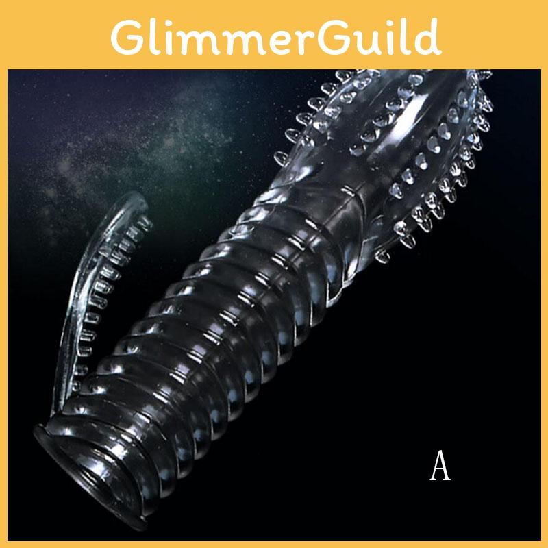 Delay Crystal Ejaculation Sleeve Erection Ring Sexual Aid Condom Male