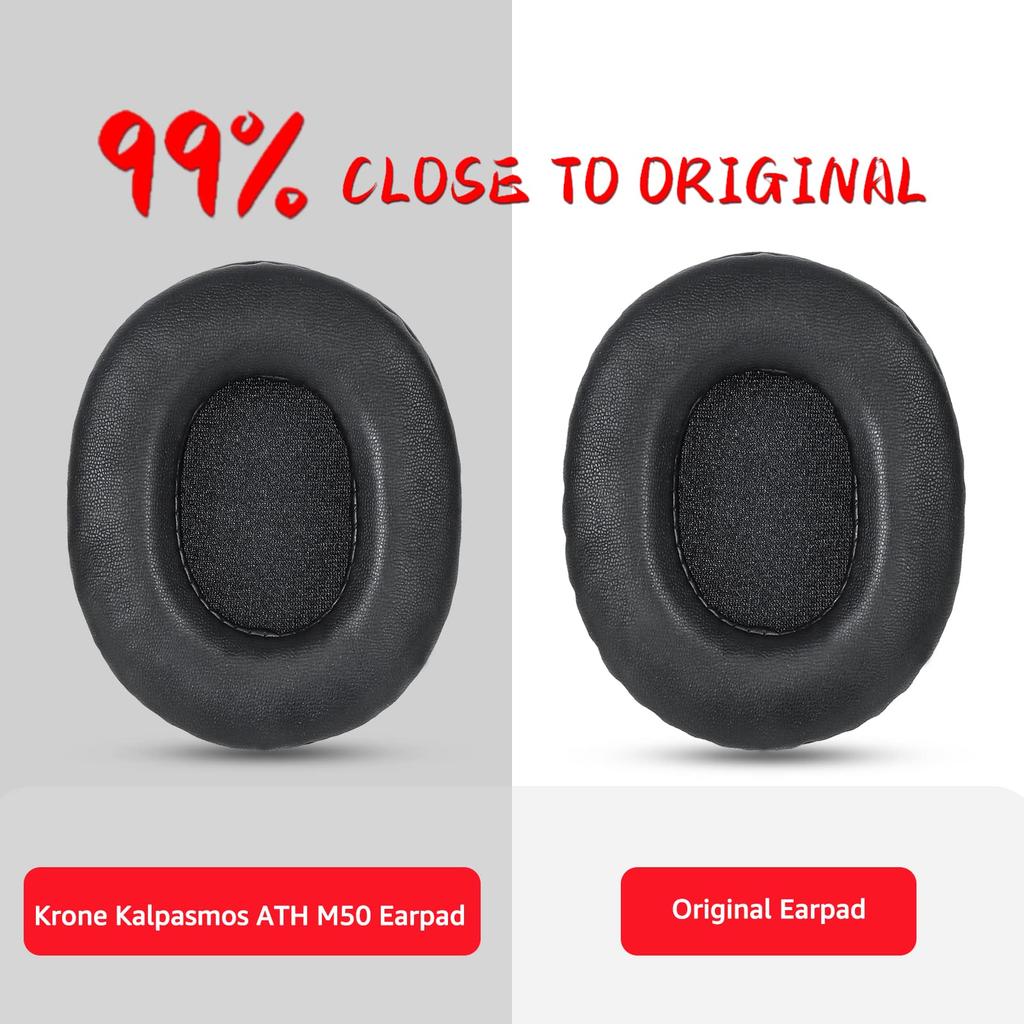 Krone Kalpasmo Ohrpolster Ohrpolster Ersatz für Kopfhörer Kissenbezug Komfortable Memory Foam M50X Ohrpolster Audio-Technica