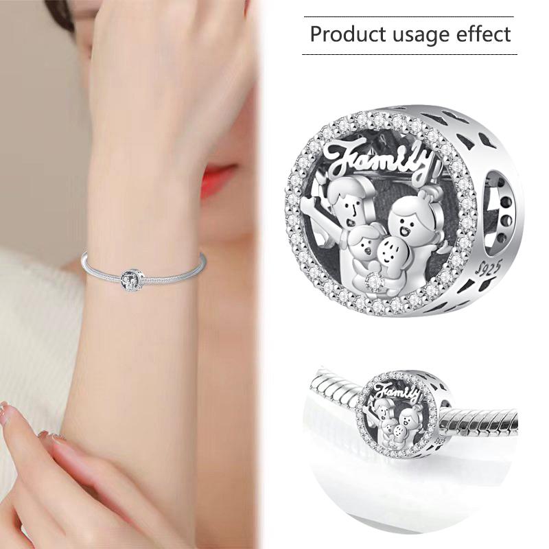 New Fashion Copper Plating Sister Boy Girl Love Camera Sunflower Charm Bead Fit Original Bracelet Diy Women Jewelry