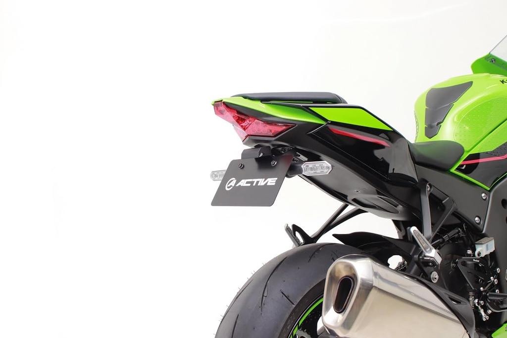 ACTIVE Fender Eliminator Kit with LED License Plate for SE Light, Black, ZX-10R/ZX-10RR/ZX-10R (Part Number 1157102)
