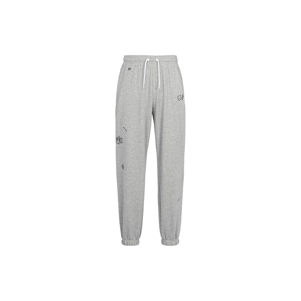 Nike Logo Waistband Cuffed Casual Knit Joggers Women Joggers Gray DR6228-063