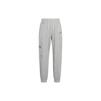 Logo Waistband Cuffed Casual Knit Joggers Women Joggers Gray DR6228-063
