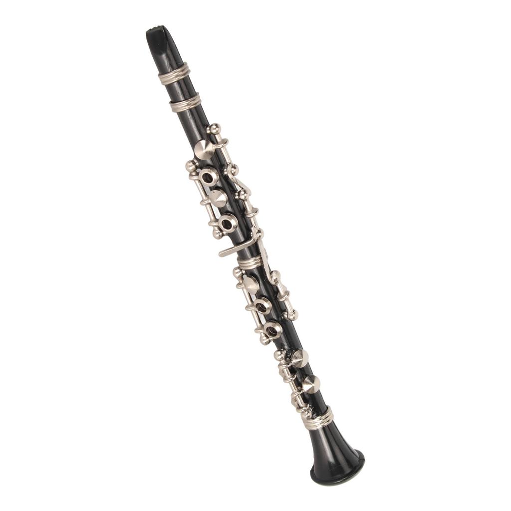 Miniature Clarinet Model Toy with Stand and Case Clarinet Model Display Musical Instruments Home Ornament 5.12in