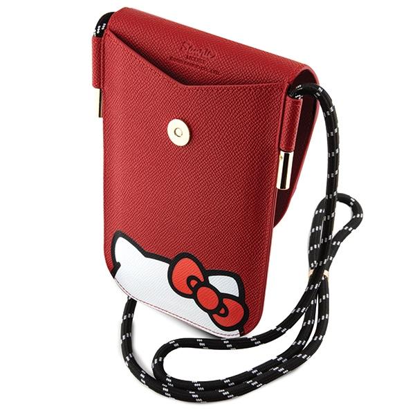 Hello Kitty Torebka Hkowbpscker Czerwony/Red Leather Hiding Kitty Cord