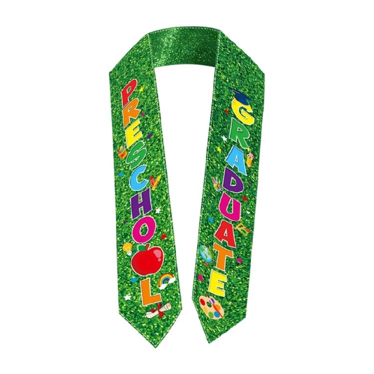 Fun Themed Graduation Sash For Children Preschool Ceremony Colorful Printed Decorative Stole Children's Graduation Stole