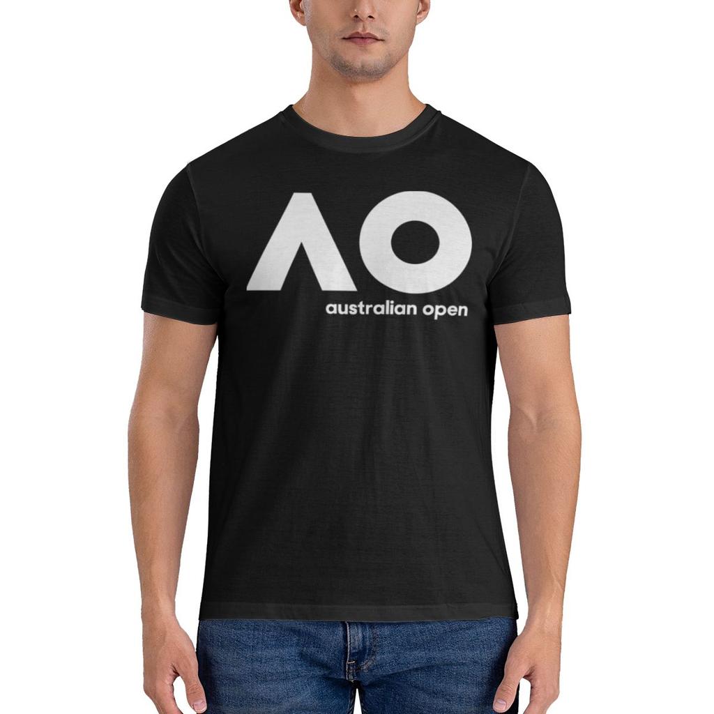 Australian Open Ao Slightly Wide Tshirt Niche Casual Neat Stitching Short Sleeve