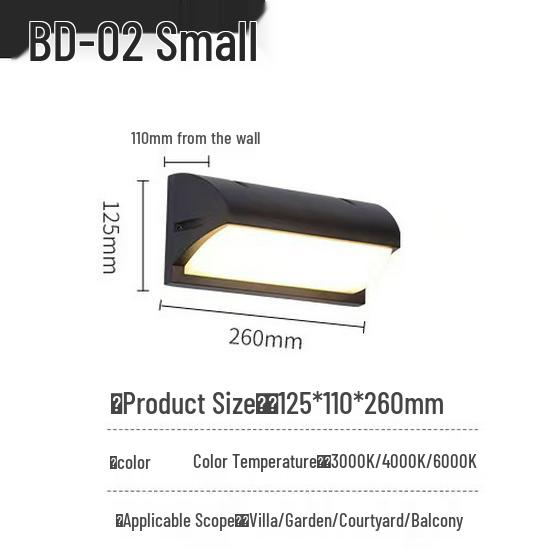 Villa LED Waterproof Wall Lamp for Indoor/Outdoor Spaces: Modern Garden, Courtyard, Hotel, Balcony, Hallway, Corridor.