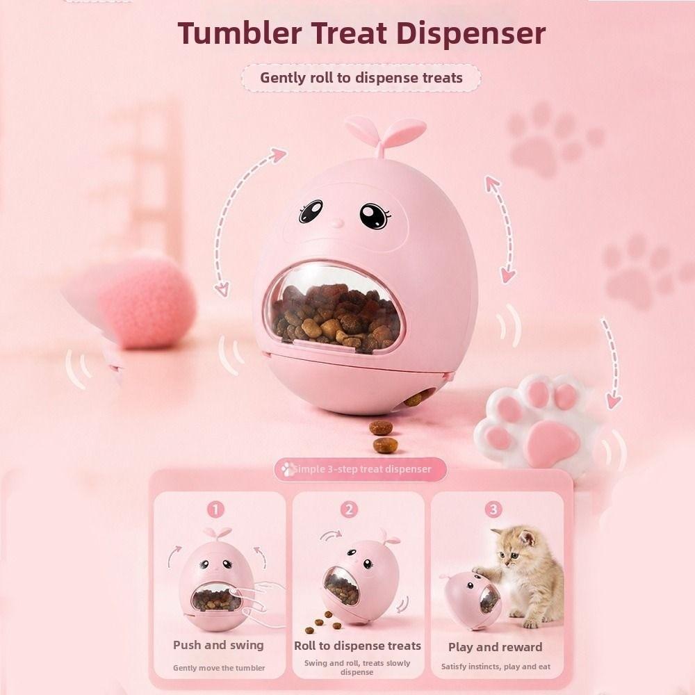Stimulation Toy Pet Treat Dispenser Cartoon Interactive Feeding Toy Cat Food Dispenser Home Use