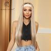 BLONDE UNICORN Blonde Headband Synthetic Wigs Long Straight Hair Wigs for Women Heat Resistant Fiber Daliy Party Use