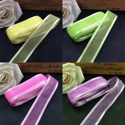 Forest Green Woven Edge Sheer Organza Ribbon 10M 5M Wedding Invite Crafts