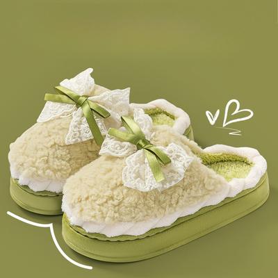 Cotton Slippers for Women, Thick-soled, Warm, Fleece Comfortable and Lightweight Shoes