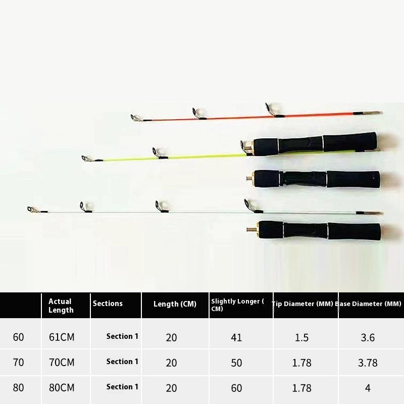 Ultralight Winter Ice Fishing Rod Portable Winter Ice Fishing Rod Spinning Casting Ice Winter Fishing Pole Tackle