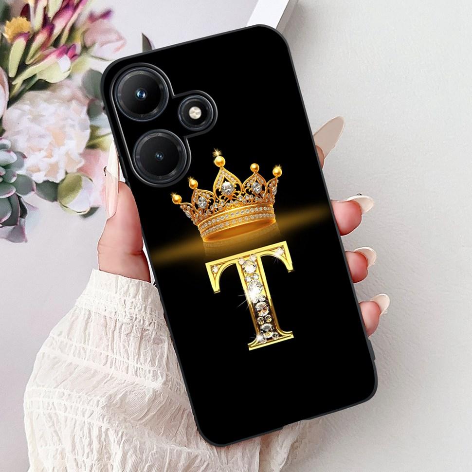 For Infinix Hot 30i Case X669 X669C Cute Crown Letters Cover Soft Silicone Phone Case For Infinix Hot 30i Hot30i Back Cover
