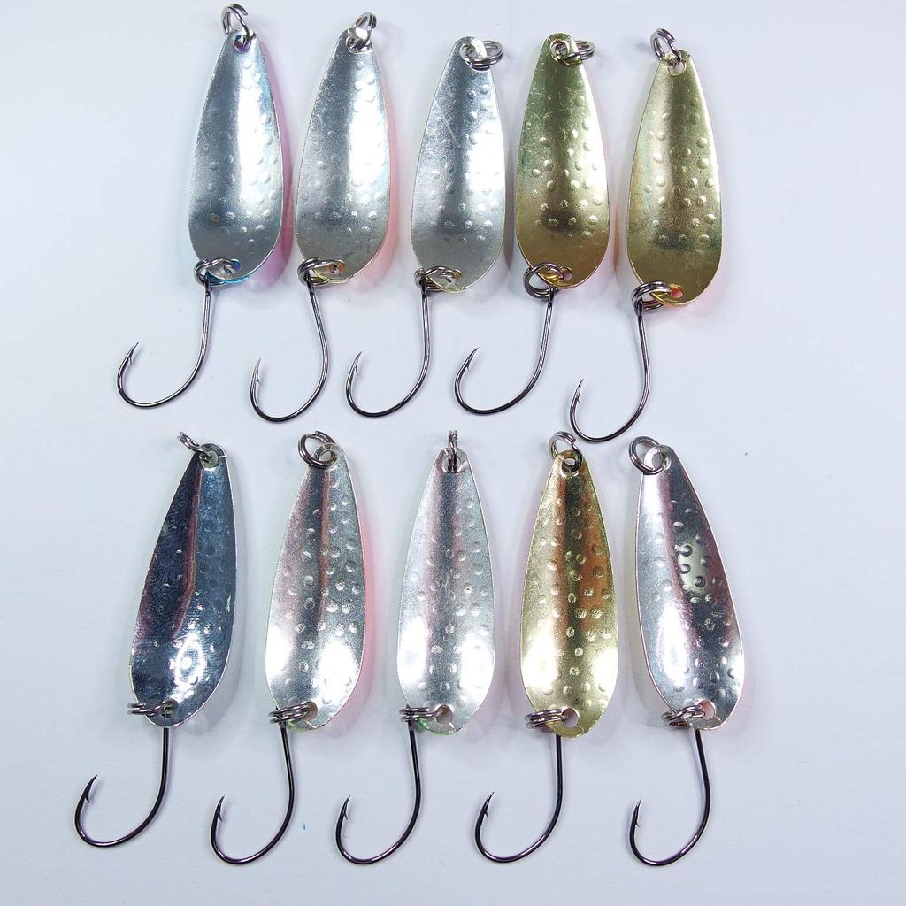 Momo lure mountain stream emispoon trout spoon assorted set for yamame trout iwana rainbow trout fishing 5g x 10 [momo lure] (41mm - pieces)