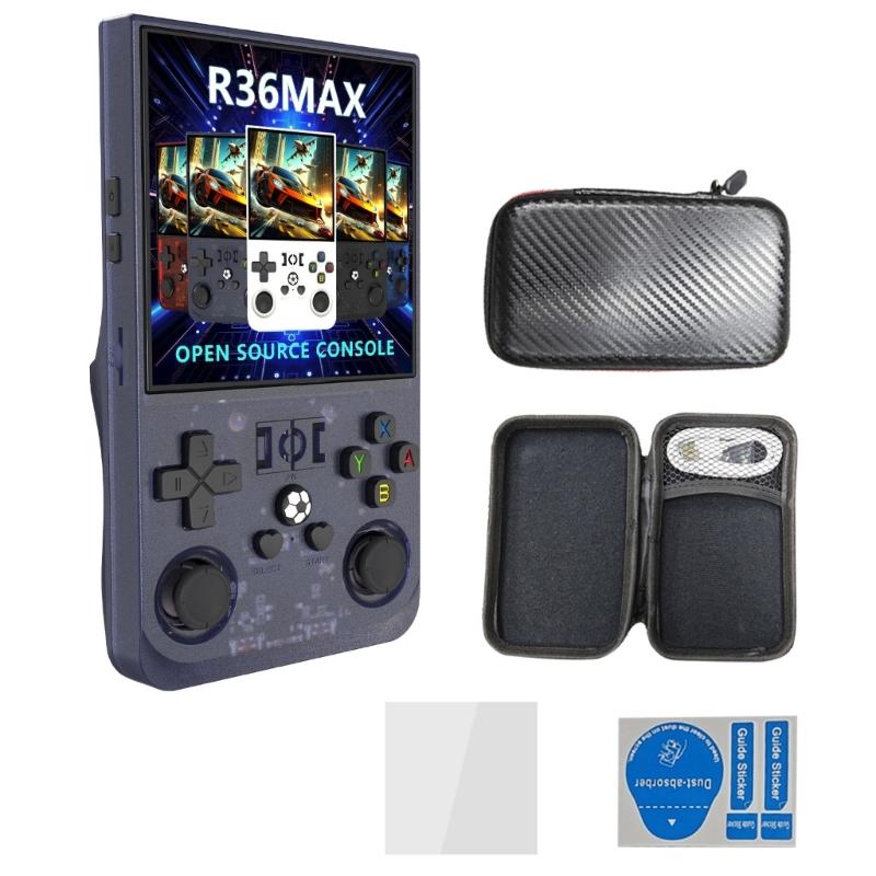 Open Source R36Max 4Inch IPS Screen Handheld Video Game Console Linux System Pocket Game Player Kids Gift