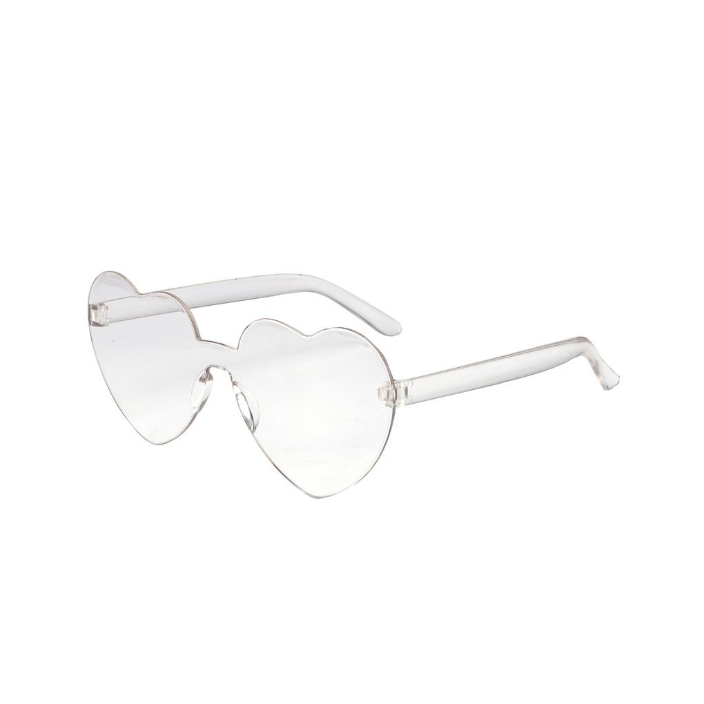 Sunglasses Peach Heart Shape Transparent Jelly Color Props Decorations Cute Sexy Eyewear Polarized Irregular