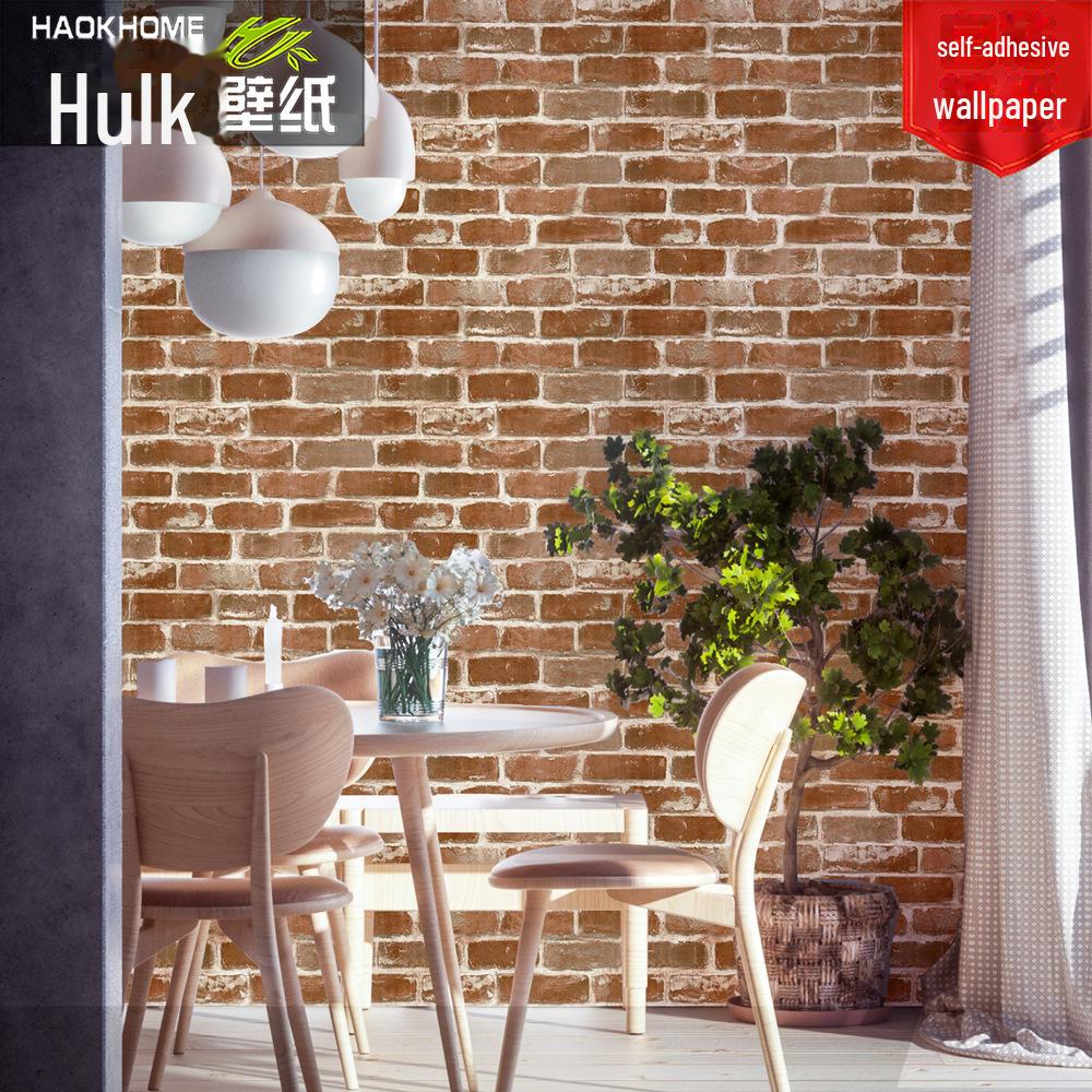 "3M Silná Samolepicí Vodotěsná PVC Tapeta Vzor Cihla": Retro design červených cihel pro restaurace a rekonstrukce"