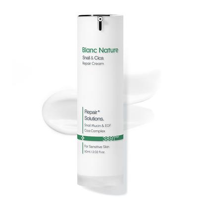 BLANC Official Snail Extract High Concentration Cica Cream 60ml / Korean Cosmetics