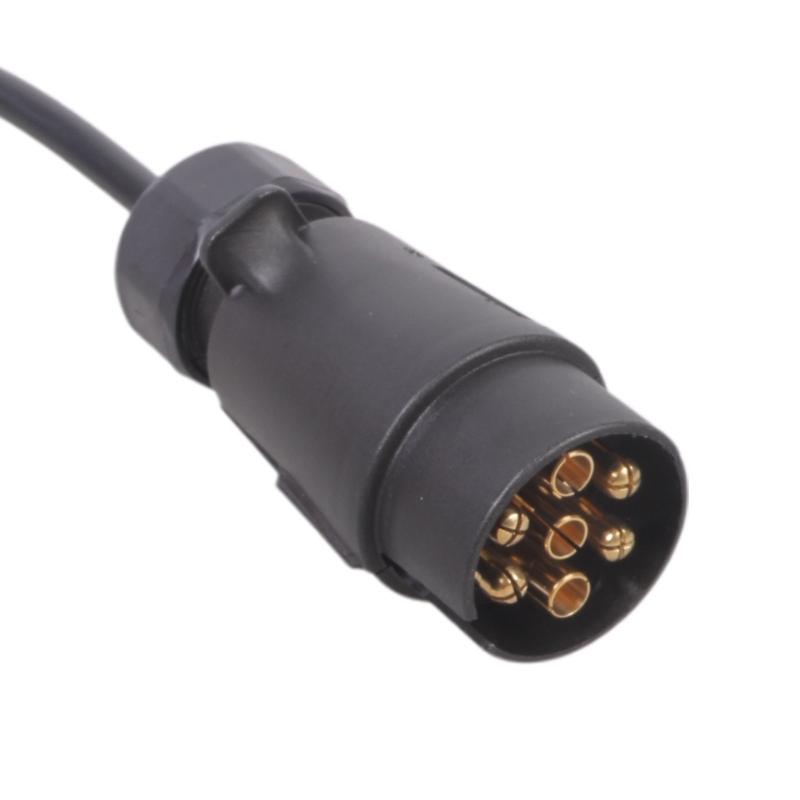 Anhängeradapter 5-polig 7-polig Doppelkopfstecker 60cm ABS-Konstruktion Geeignet für Fahrzeugabschleppen Kompatibilität